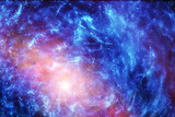 Fototapeta Kosmos - Universe in a distant galaxy with nebulae and stars