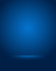 Empty blue studio room Backdrop. Light interior with copyspace for your creative project . Vector illustration EPS 10