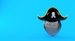 Police badge with pirate hat