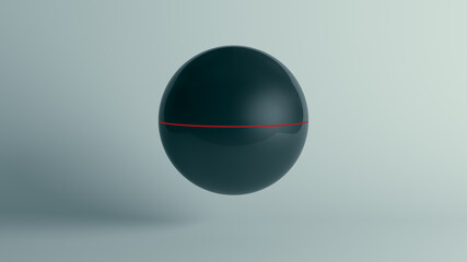 Futuristic Black Alien Geo Sphere AI Super Computer Droid 3d illustration render