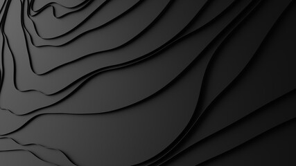 Wall Mural - abstract black background. Template Illustration. 3d rendering