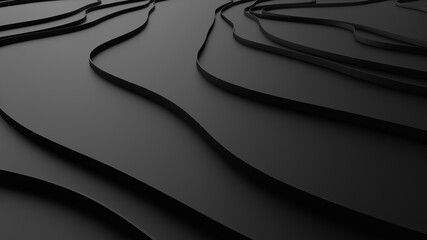 Wall Mural - abstract black background. Template Illustration. 3d rendering