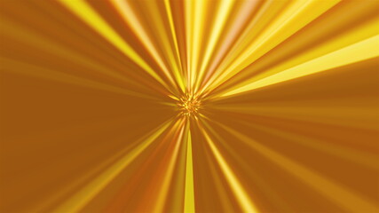 Computer generated abstract backdrop from many golden rays and particles, 3D rendering