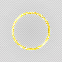 Wall Mural - luxurious gold ring. vector light circles and spark light effect.