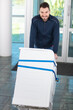 © auremar - man delivering white goods on a trolley