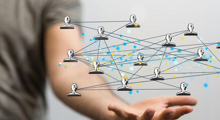 conference digital network and data concept 3d