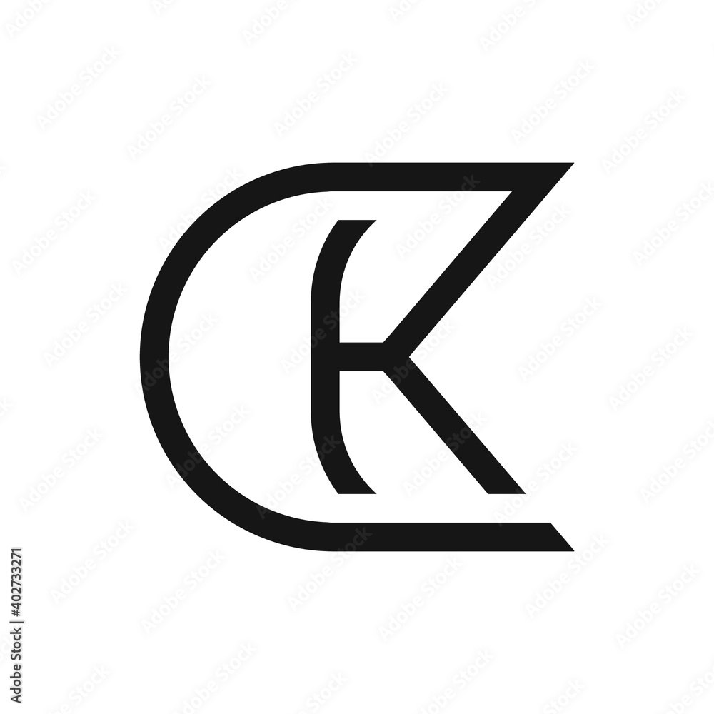 Image vectorielle Stock Initial kc letter logo vector template design ...