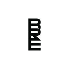 bre letter original monogram logo design