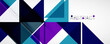 © antishock - Geometric abstract background. Techno color triangle shapes. Vector illustration for covers, banners, flyers and posters and other designs