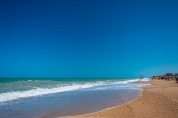 The beautiful sea of Numana in Conero after a big storm, Ancona province, Marche region.