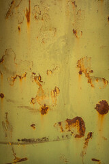 Wall Mural - old rusty painted metal wall