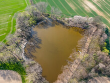 Aerial View Of Settlement Sklenka By Predbor Near Prague By Big Pond - Velky Rybnik