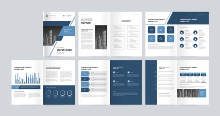 Fototapete - template layout design with cover page for company profile, annual report, brochures, flyers, presentations, leaflet, magazine, book .and a4 size scale for editable.