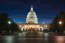 US Capitol At Night