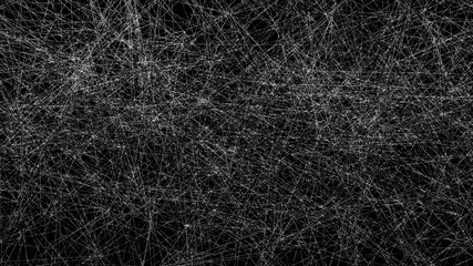 Abstract deep learning algorithm generating massive neural network node connection in sample generation, AI or artificial intelligence computer machine work in progress, grunge scratch background