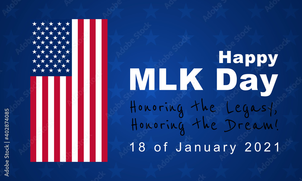 Martin Luther King Jr. Day, MLK  background, poster, card   - obrazy, fototapety, plakaty 