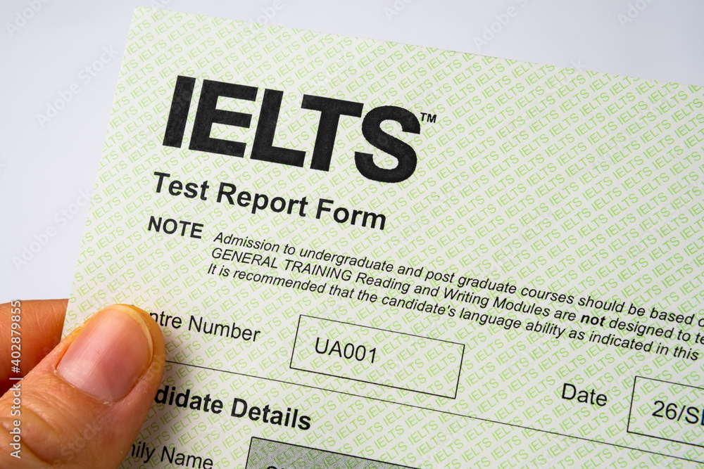 Authentic IELTS test report form. The International English Language ...