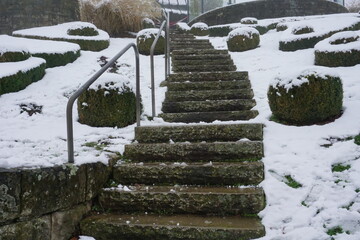  stone stairs in the park