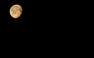 full moon in the night with space for copy