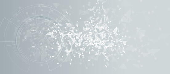 Technology data background, idea of global business solution