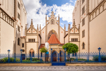 The Maisel synagogue erected in 1592 in former Prague Jewish quarter. The Synagogue contains museum exhibits displaying the Jewish experience in Prague before the Holocaust.