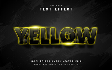 Canvas Print - Glowing yellow text effect