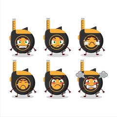 Sticker - Tape measure cartoon character with various angry expressions