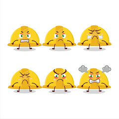 Sticker - Yellow construction helmet cartoon character with various angry expressions