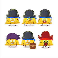 Sticker - Cartoon character of yellow construction helmet with various pirates emoticons