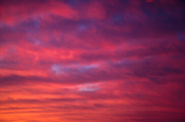 Wall Mural - incredible colorful sunset with cloudy sky. photo of textured sky.