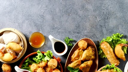 Wall Mural - asian food selection