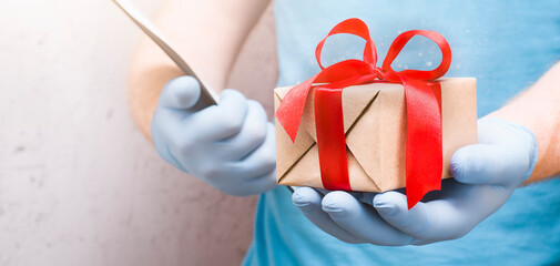 a courier delivered a gift to your home