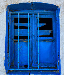 blue Window Door gate old style art