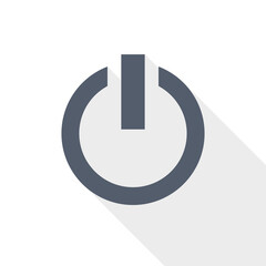 Fototapete - Power vector icon, flat design illustration in eps 10