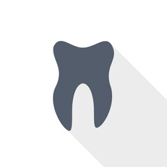 Aufkleber - Tooth vector icon, flat design illustration in eps 10