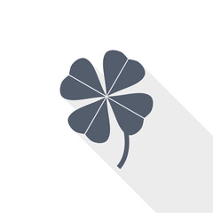 Aufkleber - Four-leaf clover vector icon, flat design illustration in eps 10