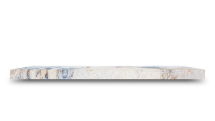 Aufkleber - Shelf marble isolated on a white background and display montage for the product Embed Clipping Path separate with black shadows.