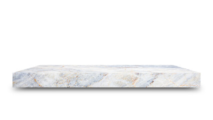 Aufkleber - Shelf marble isolated on a white background and display montage for the product Embed Clipping Path separate with black shadows.