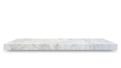 Aufkleber - Shelf marble isolated on a white background and display montage for the product Embed Clipping Path separate with black shadows.