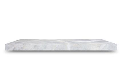 Aufkleber - Shelf marble isolated on a white background and display montage for the product Embed Clipping Path separate with black shadows.