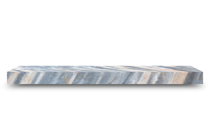 Aufkleber - Shelf marble isolated on a white background and display montage for the product Embed Clipping Path separate with black shadows.