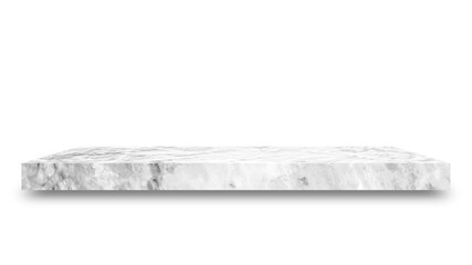 Aufkleber - Shelf marble isolated on a white background and display montage for the product Embed Clipping Path separate with black shadows.