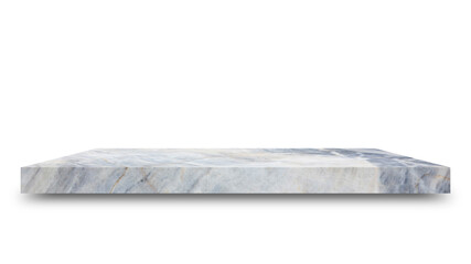 Aufkleber - Shelf marble isolated on a white background and display montage for the product Embed Clipping Path separate with black shadows.