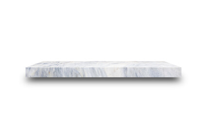 Aufkleber - Shelf marble isolated on a white background and display montage for the product Embed Clipping Path separate with black shadows.