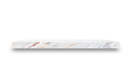 Aufkleber - Shelf marble isolated on a white background and display montage for the product Embed Clipping Path separate with black shadows.
