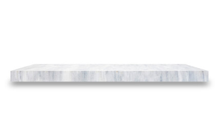 Aufkleber -  Shelf marble isolated on a white background and display montage for the product Embed Clipping Path separate with black shadows.