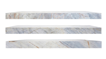 Aufkleber - 3Shelf marble isolated on a white background and display montage for the product.