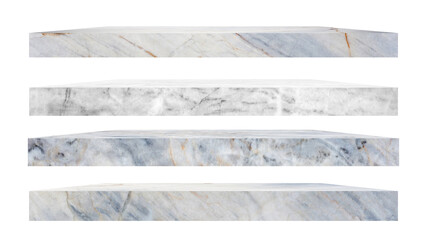 Aufkleber - 4 Shelf marble isolated on a white background and display montage for the product.