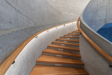 Poster - Modern spiral staircase. Contemporary architecture abstract background