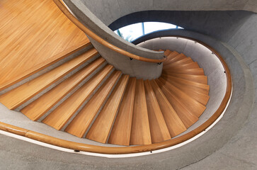Poster - Modern spiral staircase. Contemporary architecture abstract background